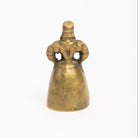 Vintage Brass Lady Bell on a white background at Addison West