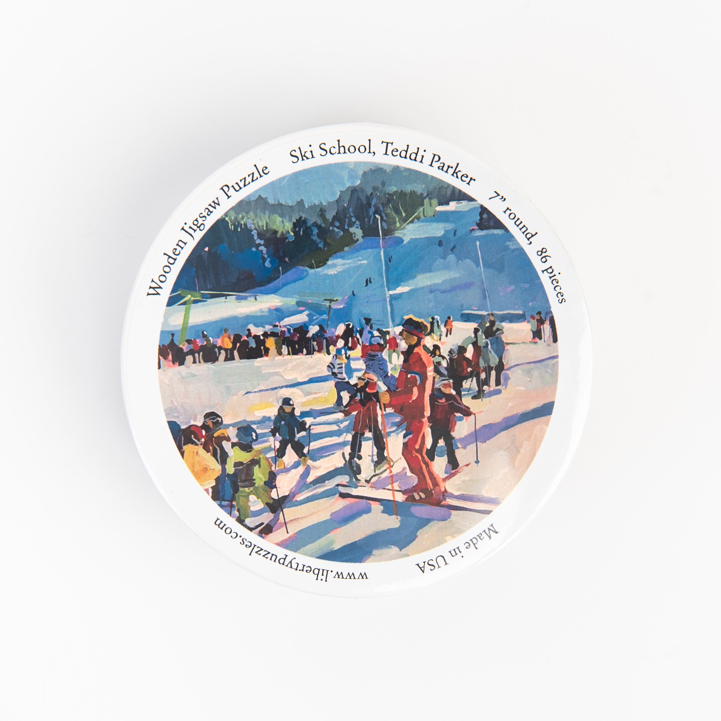 Liberty Puzzle Ski School on a white background at Addison West