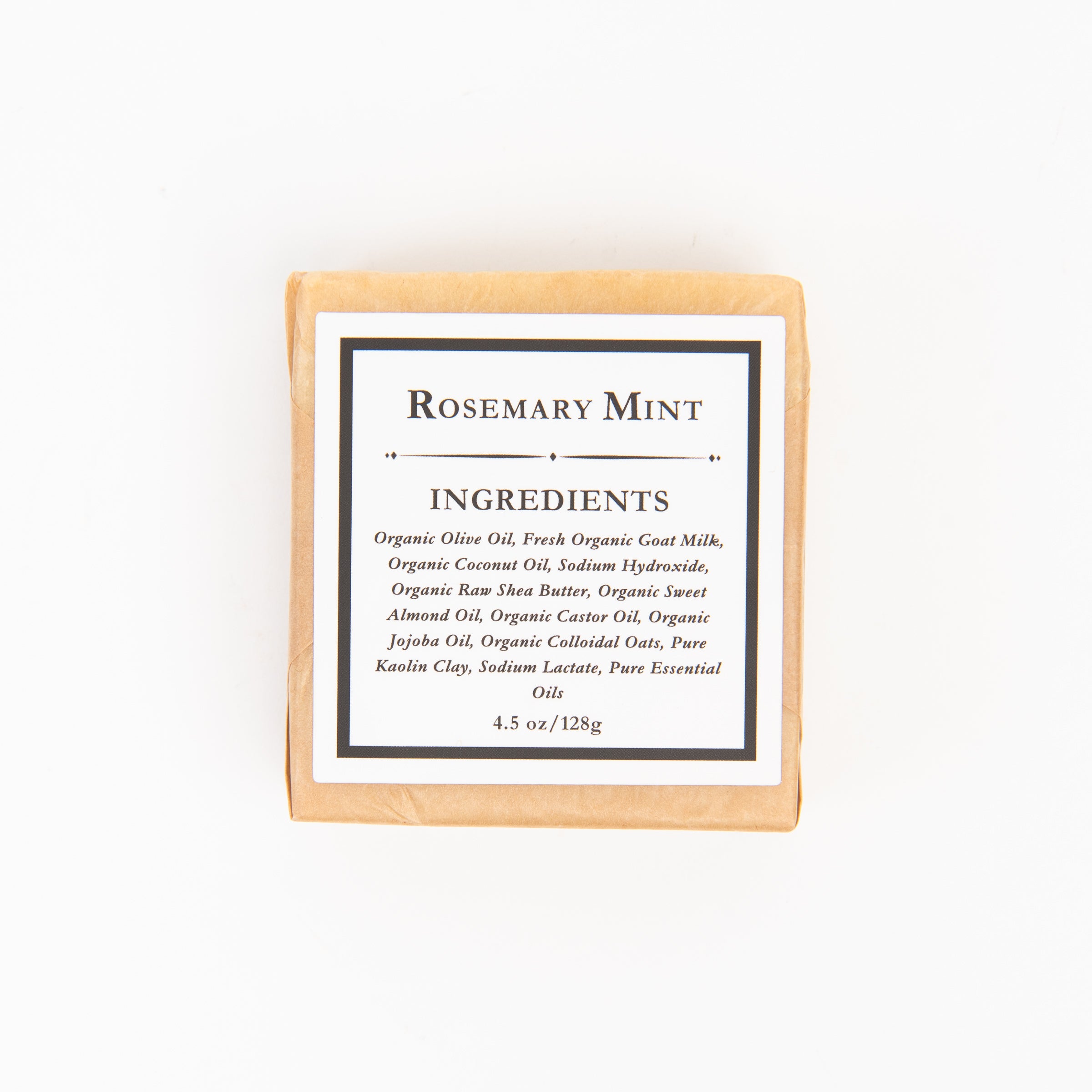 Heritage Farm Rosemary Mint Soap on a white background at Addison West