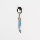 Laguiole Rainbow Spoon blue on a white background at Addison West