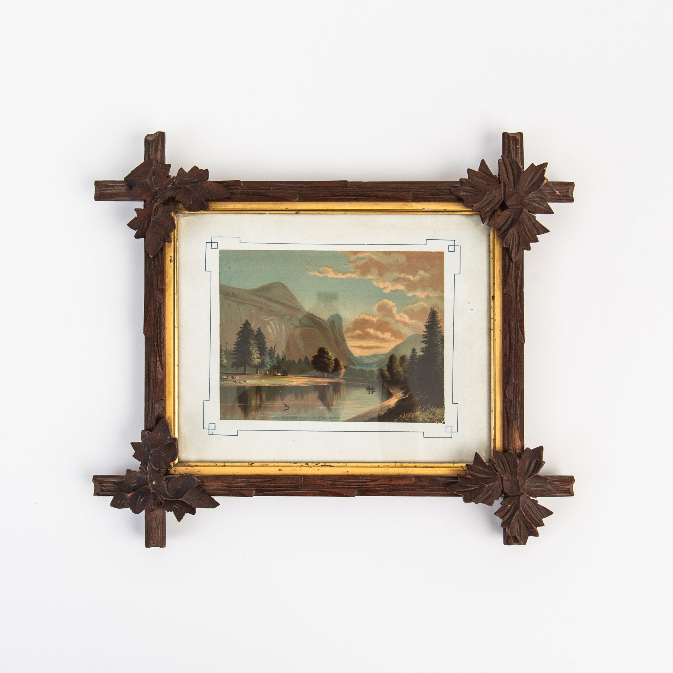 Vintage Adirondack Frame and South Dome & Washington Column Print on a white background at Addison West