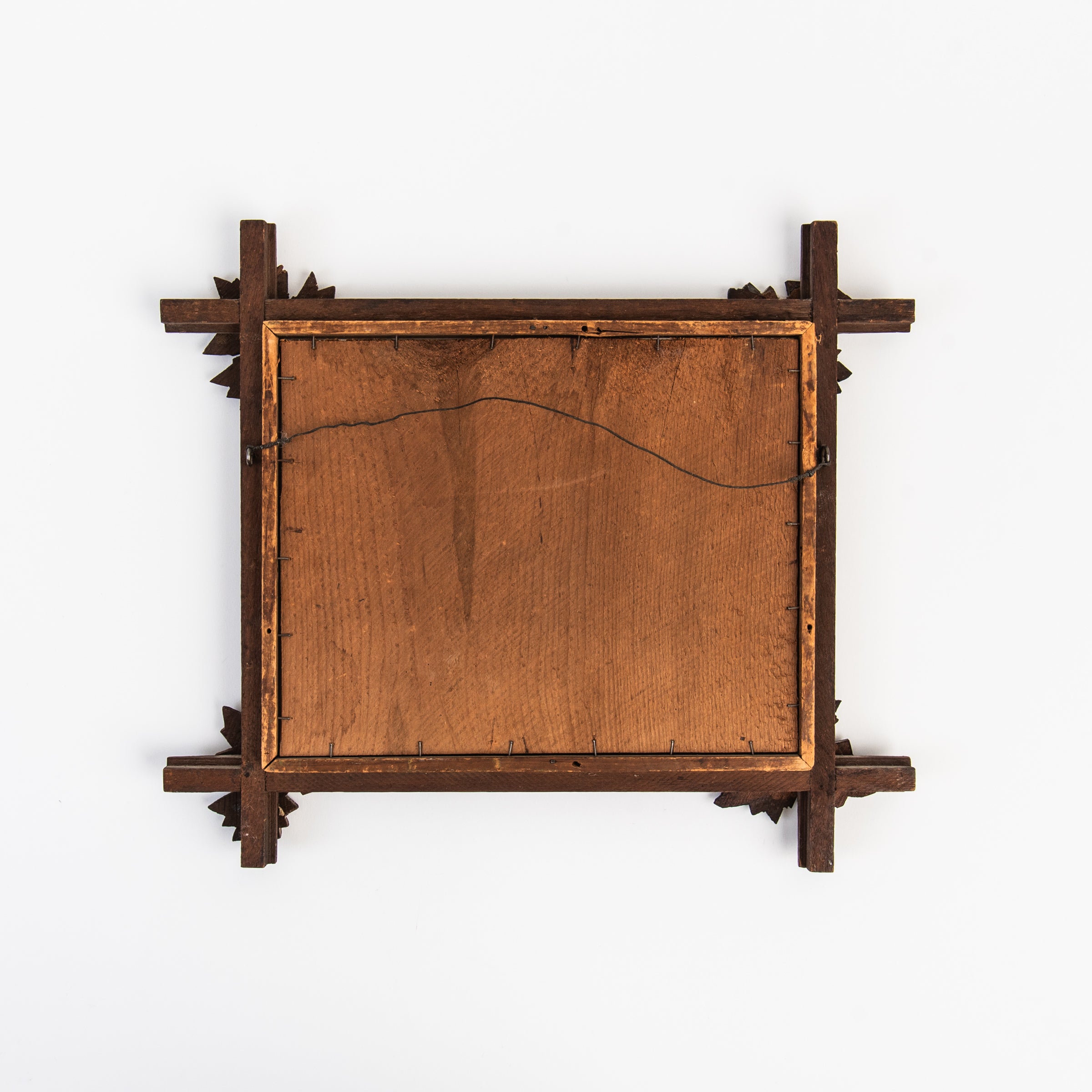 Back of Vintage Adirondack Frame and South Dome & Washington Column Print on a white background at Addison West