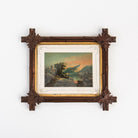 Vintage Adirondack Frame and Evening on the Lake Print on a white background at Addison West