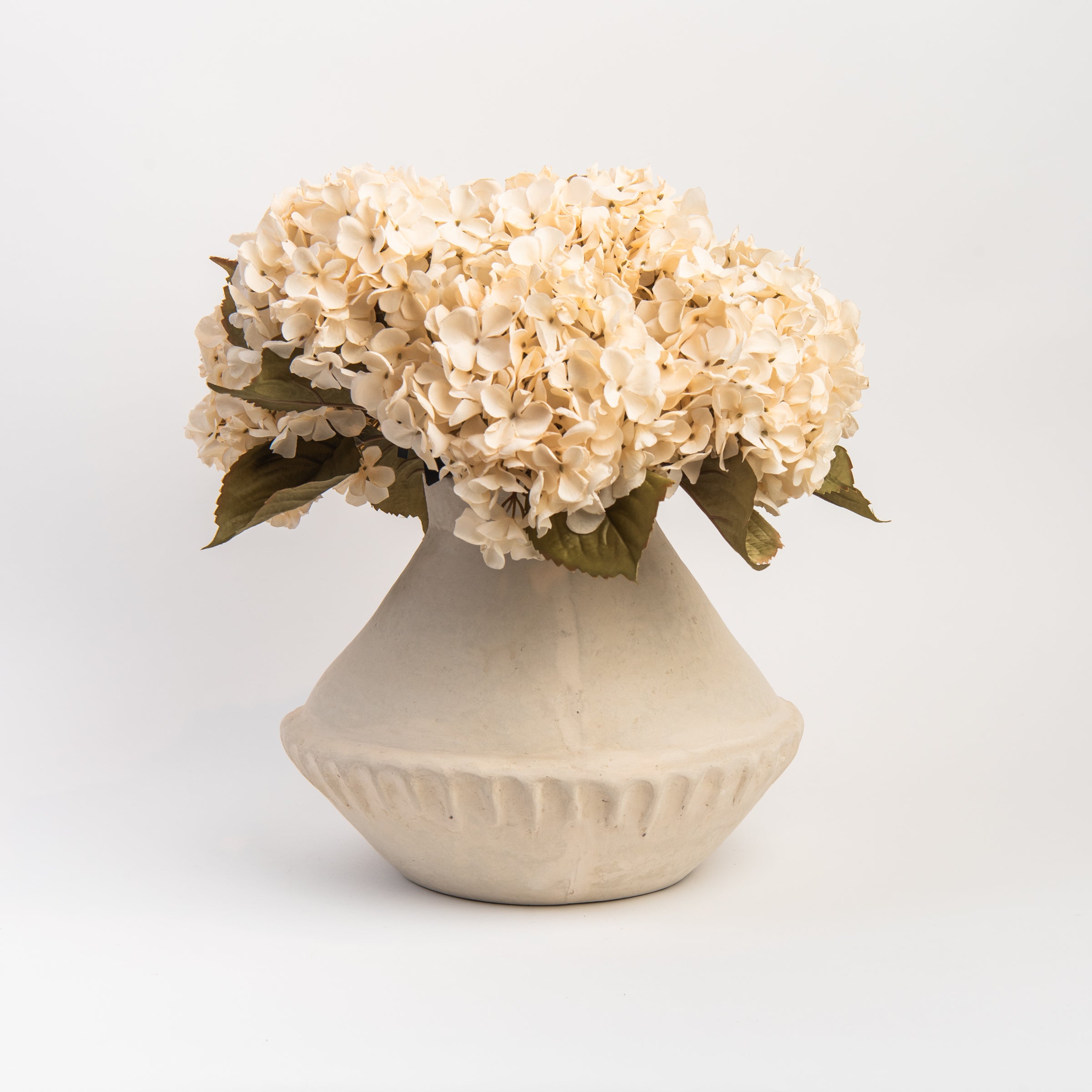 Calista Paper Mache Vase on a white background at Addison West