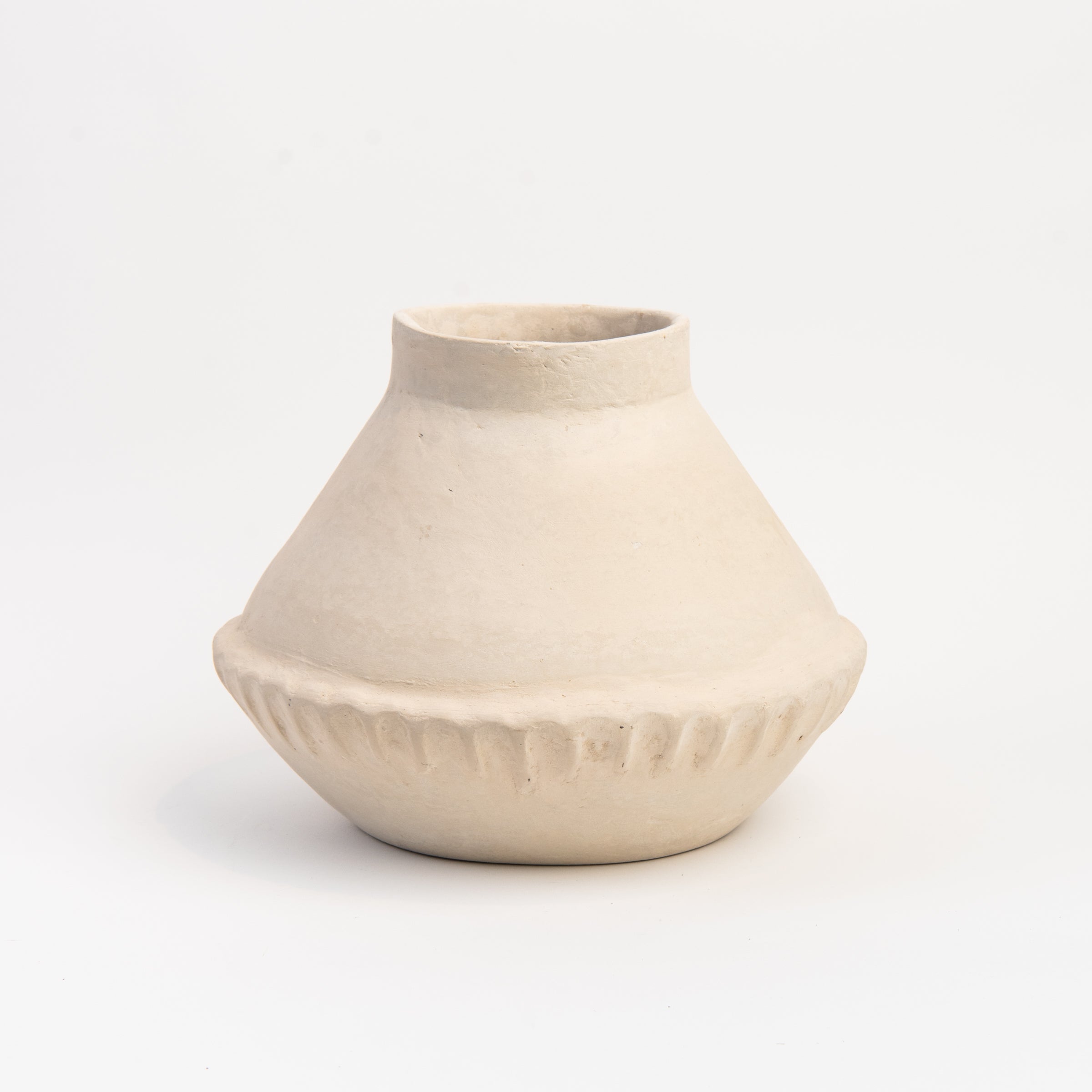 Calista Paper Mache Vase on a white background at Addison West