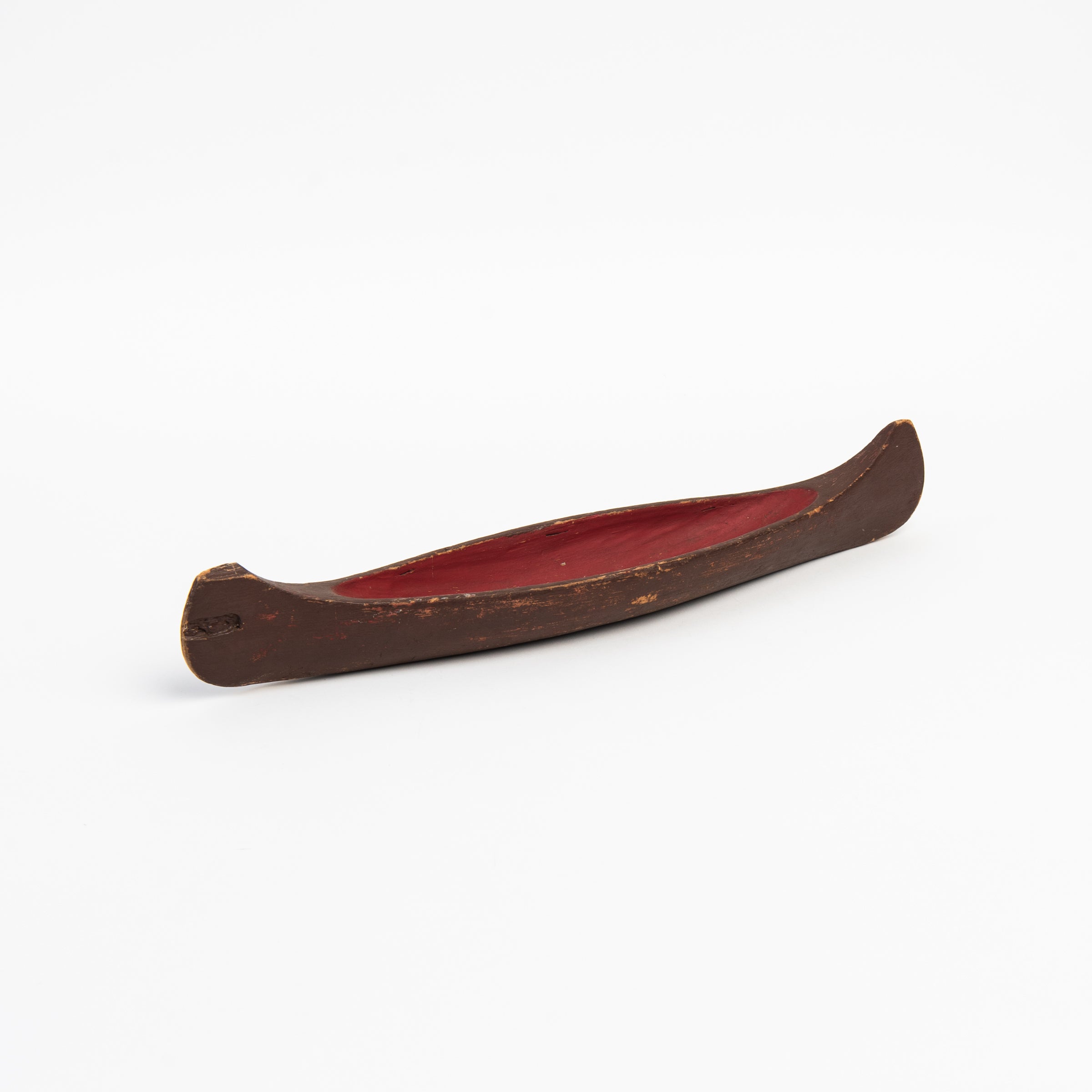 Vintage Painted Canoe on a white background at Addison West
