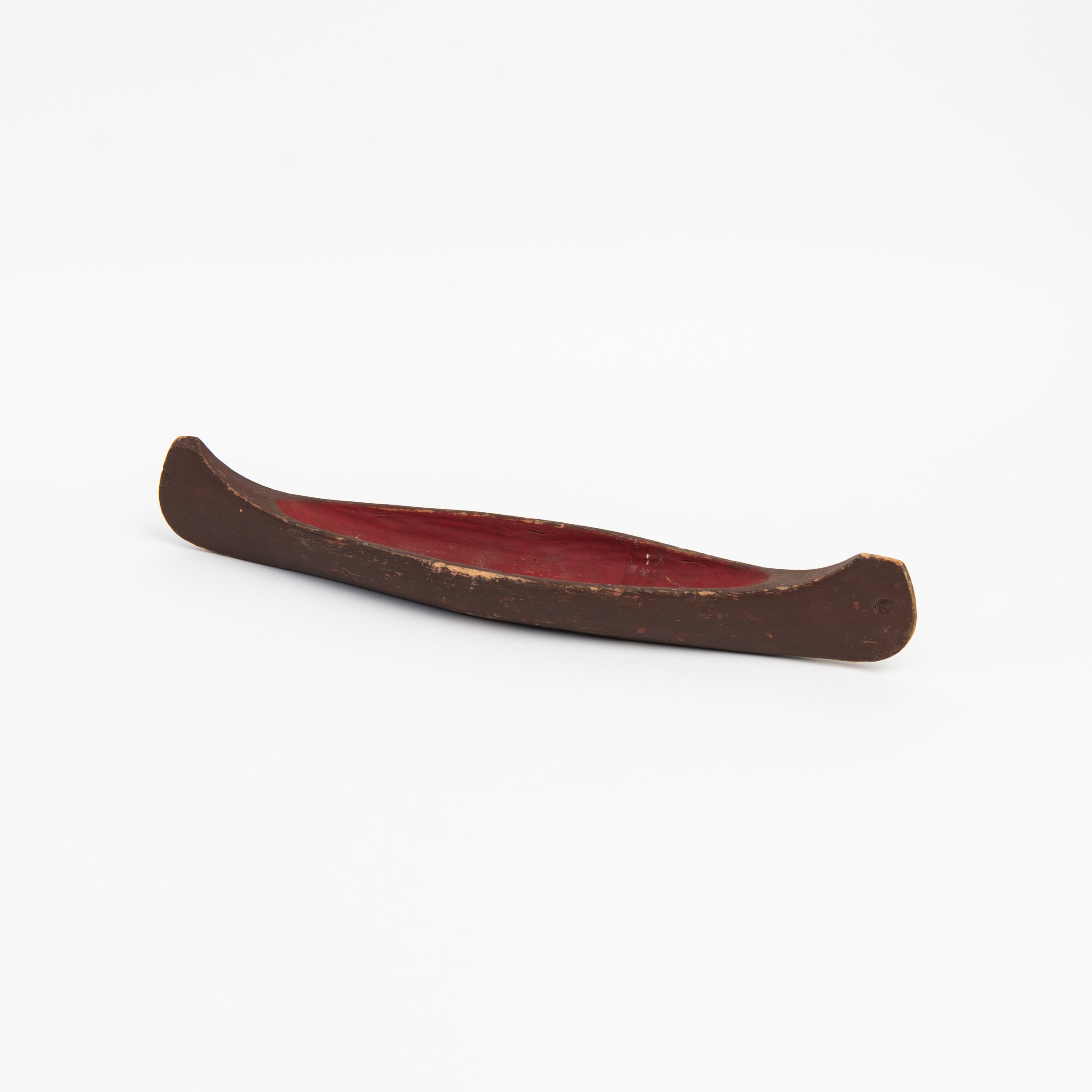 Vintage Painted Canoe on a white background at Addison West