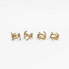 Vine Brass Napkin Ring, Set of 4 on a white background at Addison West