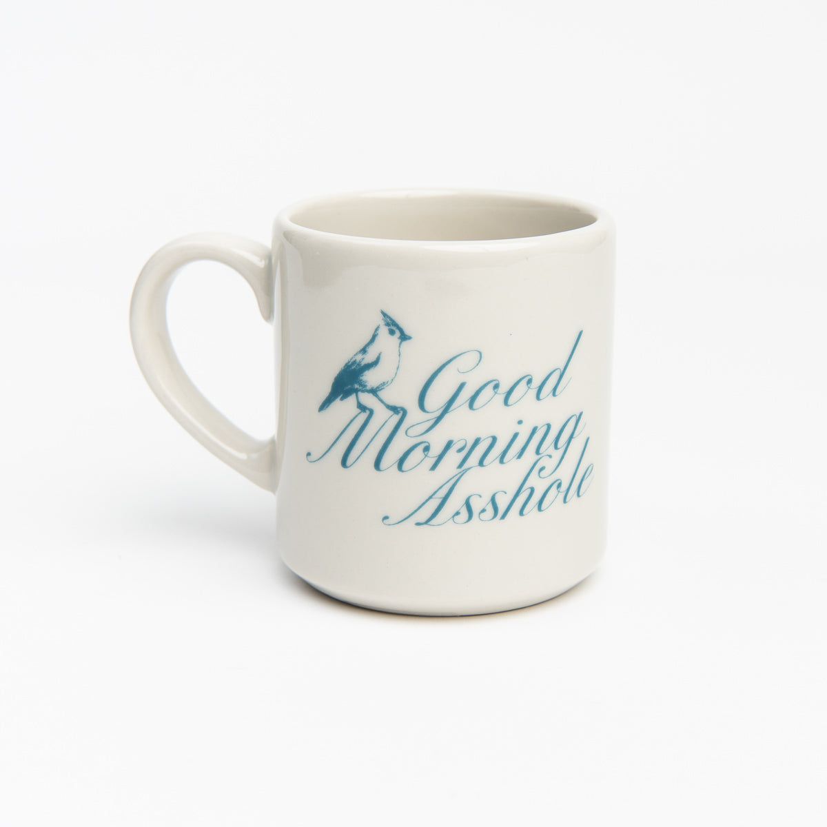 Good Morning Asshole Mug on a white background at Addison Wet