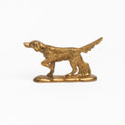 Antiqued Solid Brass Pointer Dog on a white background at Addison West