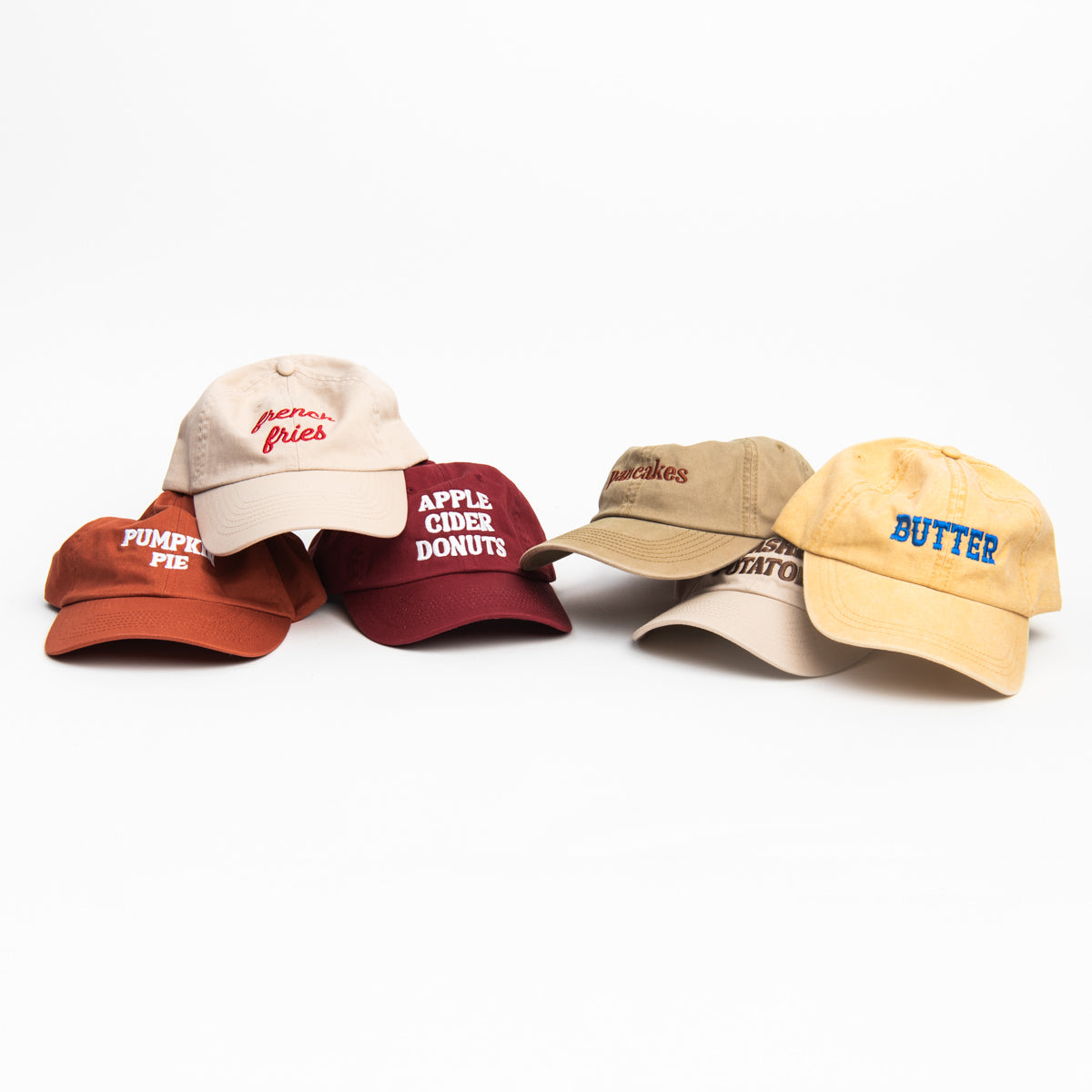 Baseball Hats collection on a white background at Addison West