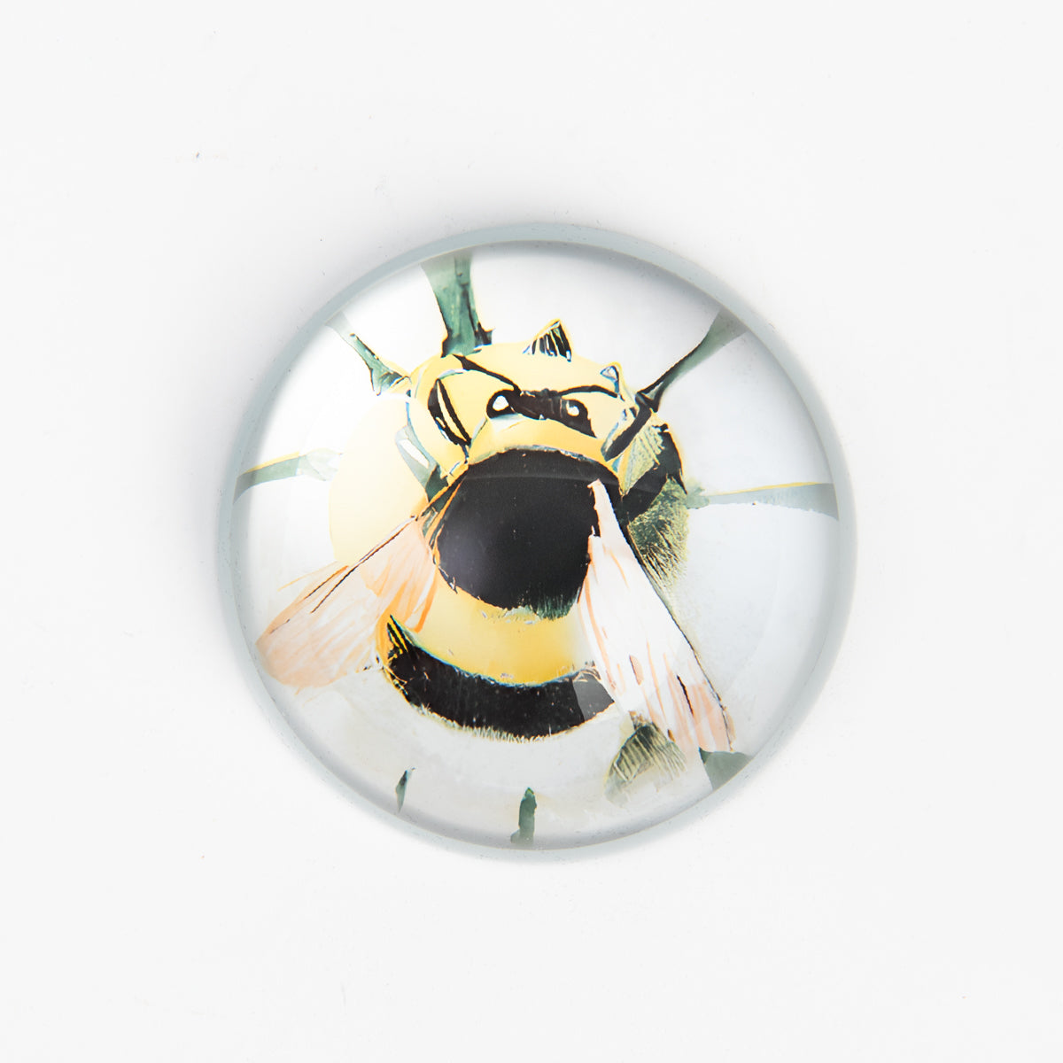 Bee On A Flower Paperweight on a white background at Addison West