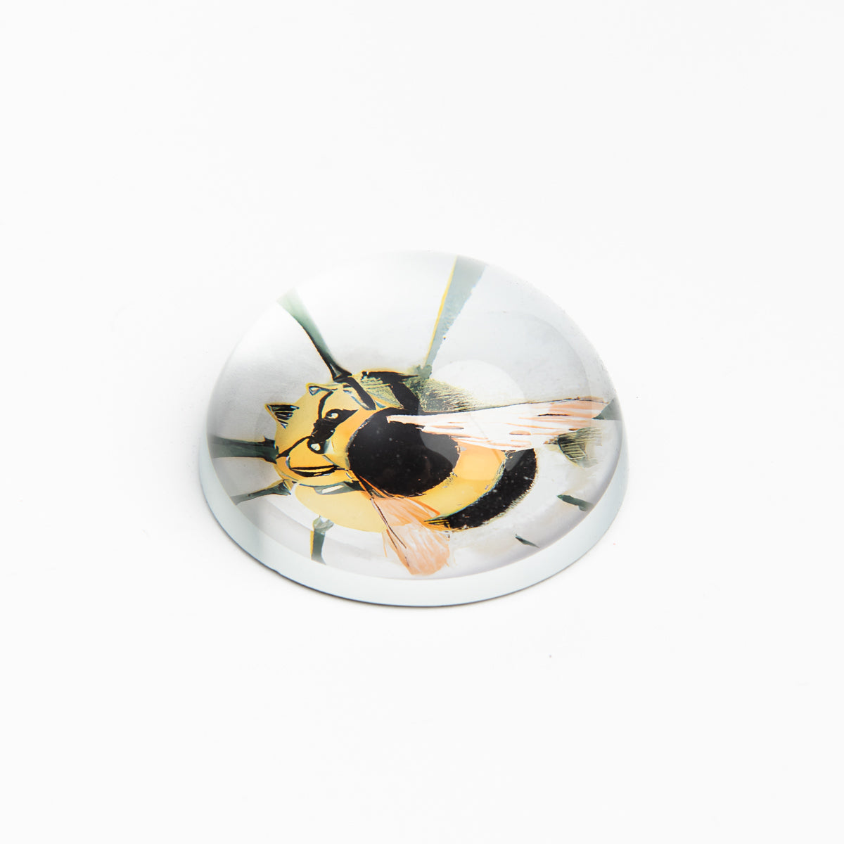 Bee On A Flower Paperweight on a white background at Addison West