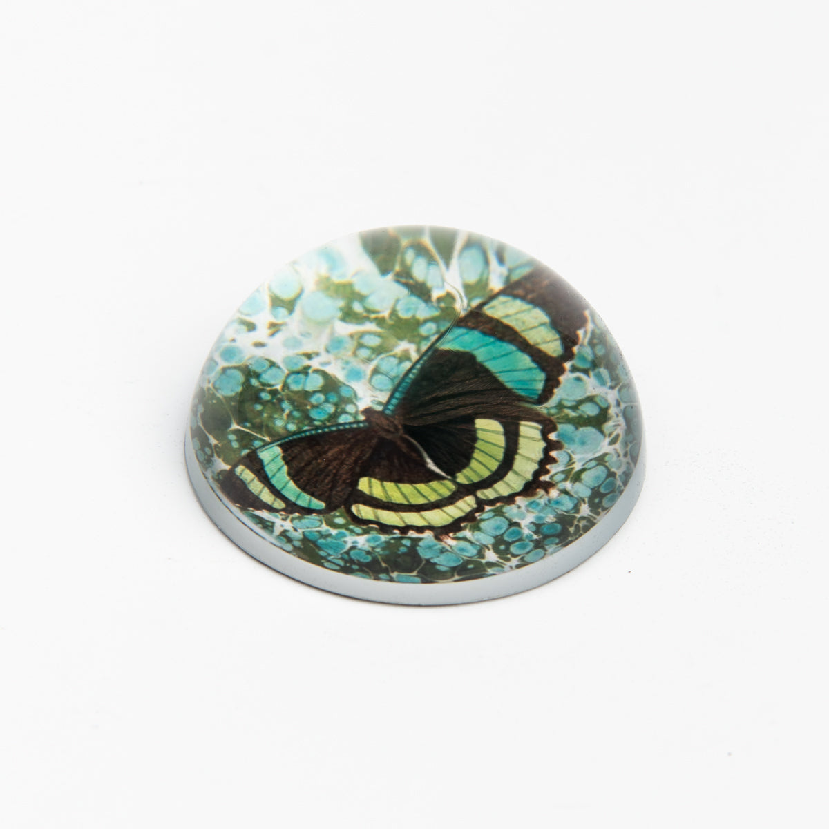 Blue & Green Butterfly Paperweight on a white background at Addison West