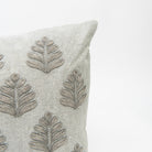 Close up of Orchard Pillow in Fog, 16"x24" on a white background at Addison West