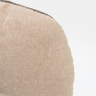 Close up of Wildflower Round Pillow in Charcoal on a white background at Addison West 