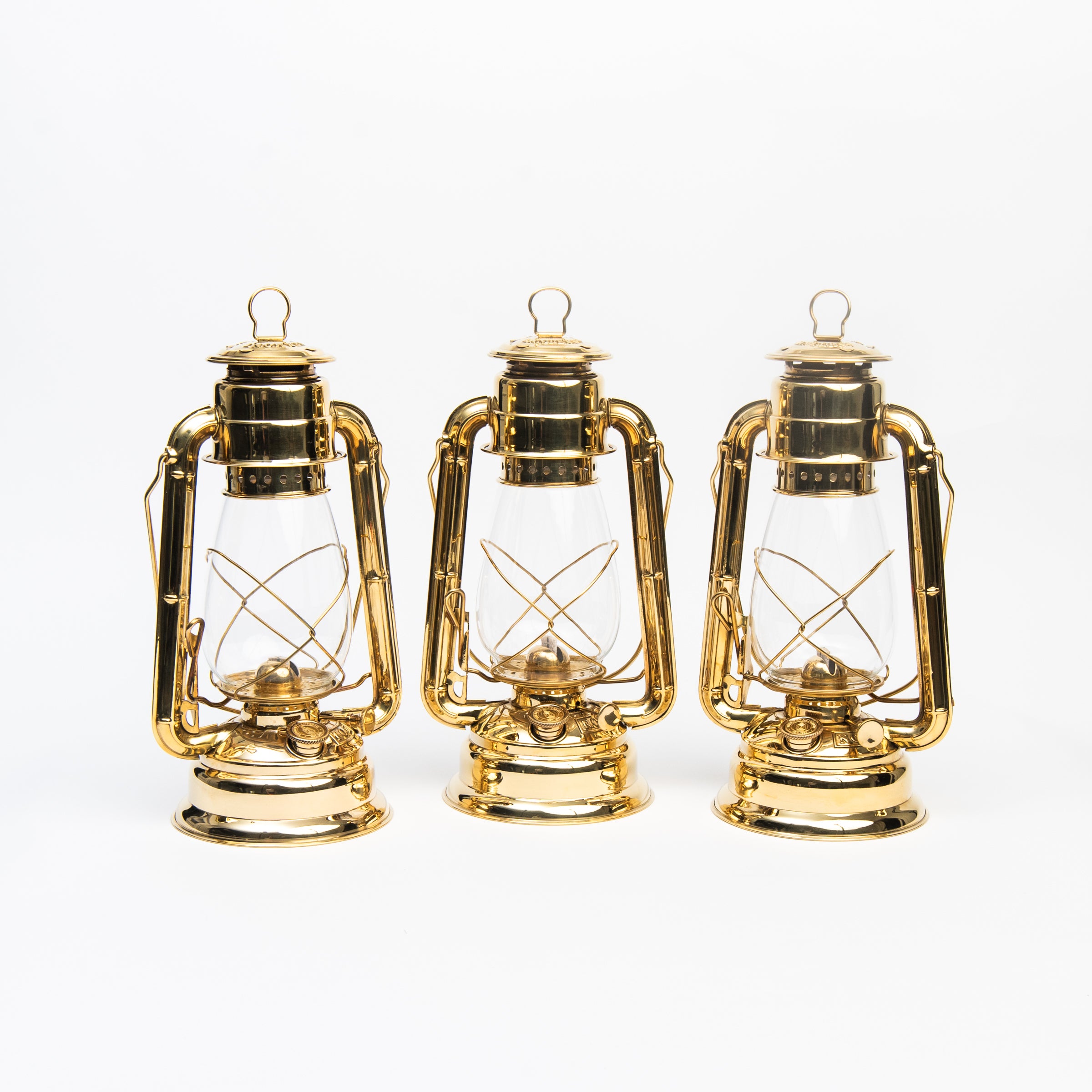 Vermont Lantern in Brass on a white background at Addison West