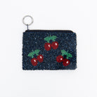 Cherries Beaded Coin Purse on a white background at Addison West