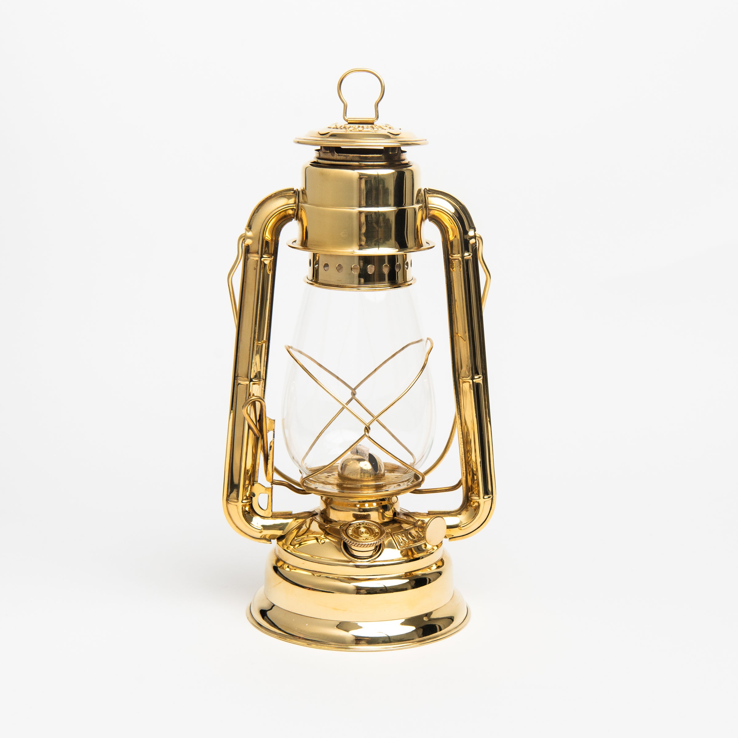 Vermont Lantern in Brass on a white background at Addison West