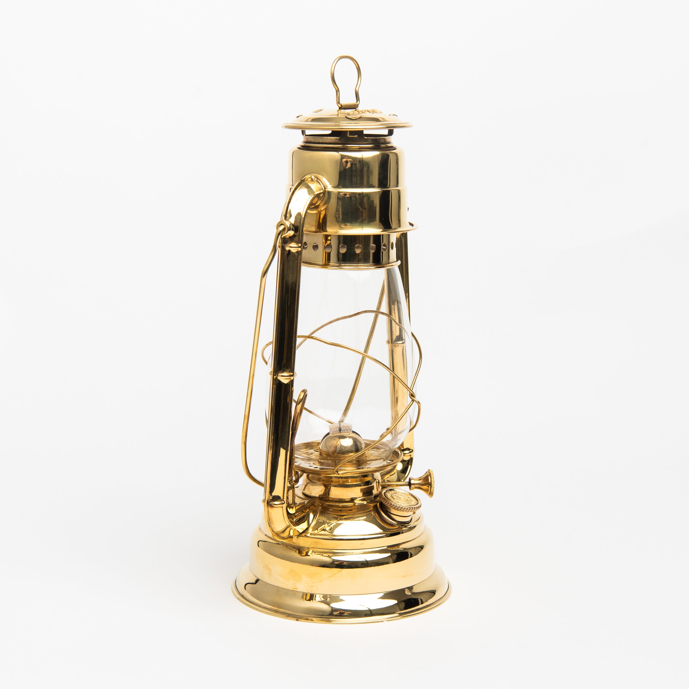 Vermont Lantern in Brass on a white background at Addison West