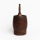 Vintage Wood Mortar and Pestle on a white background at Addison West
