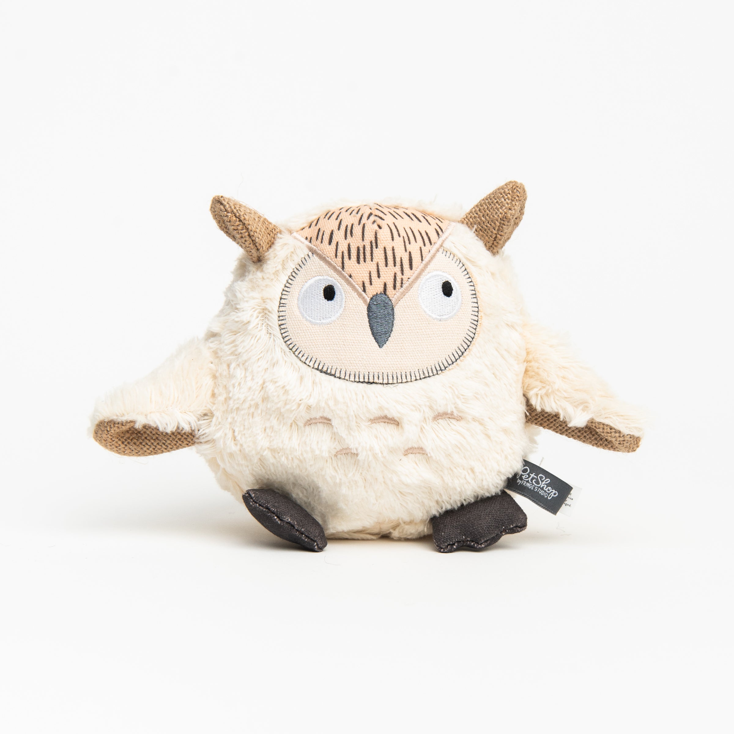 Whoooo's There Owl Dog Toy on a white background at Addison West