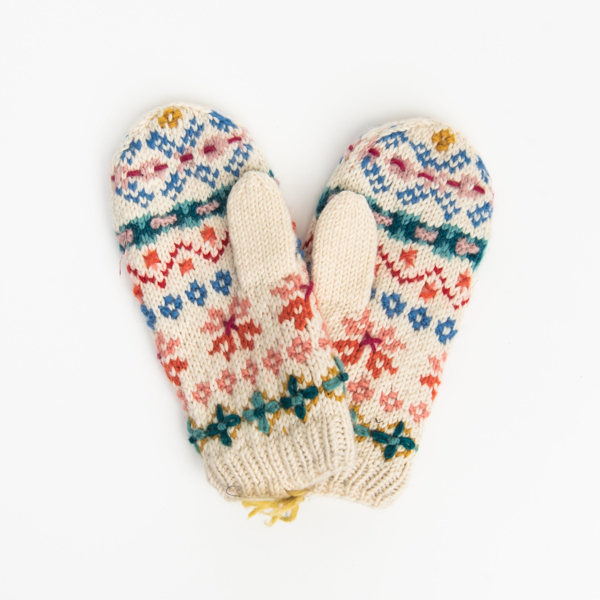 River Mittens in Natural on a white background at Addison West