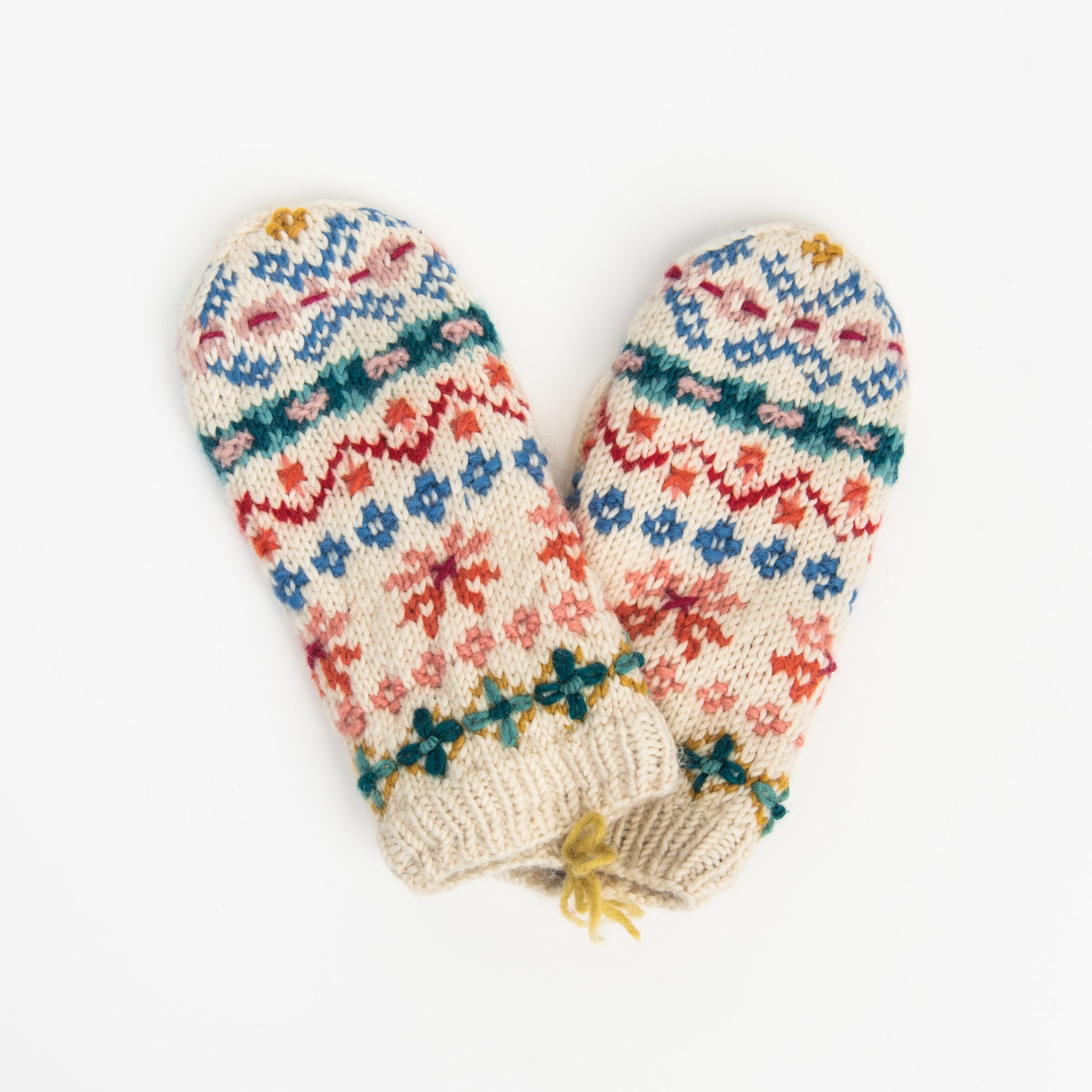 River Mittens in Natural on a white background at Addison West