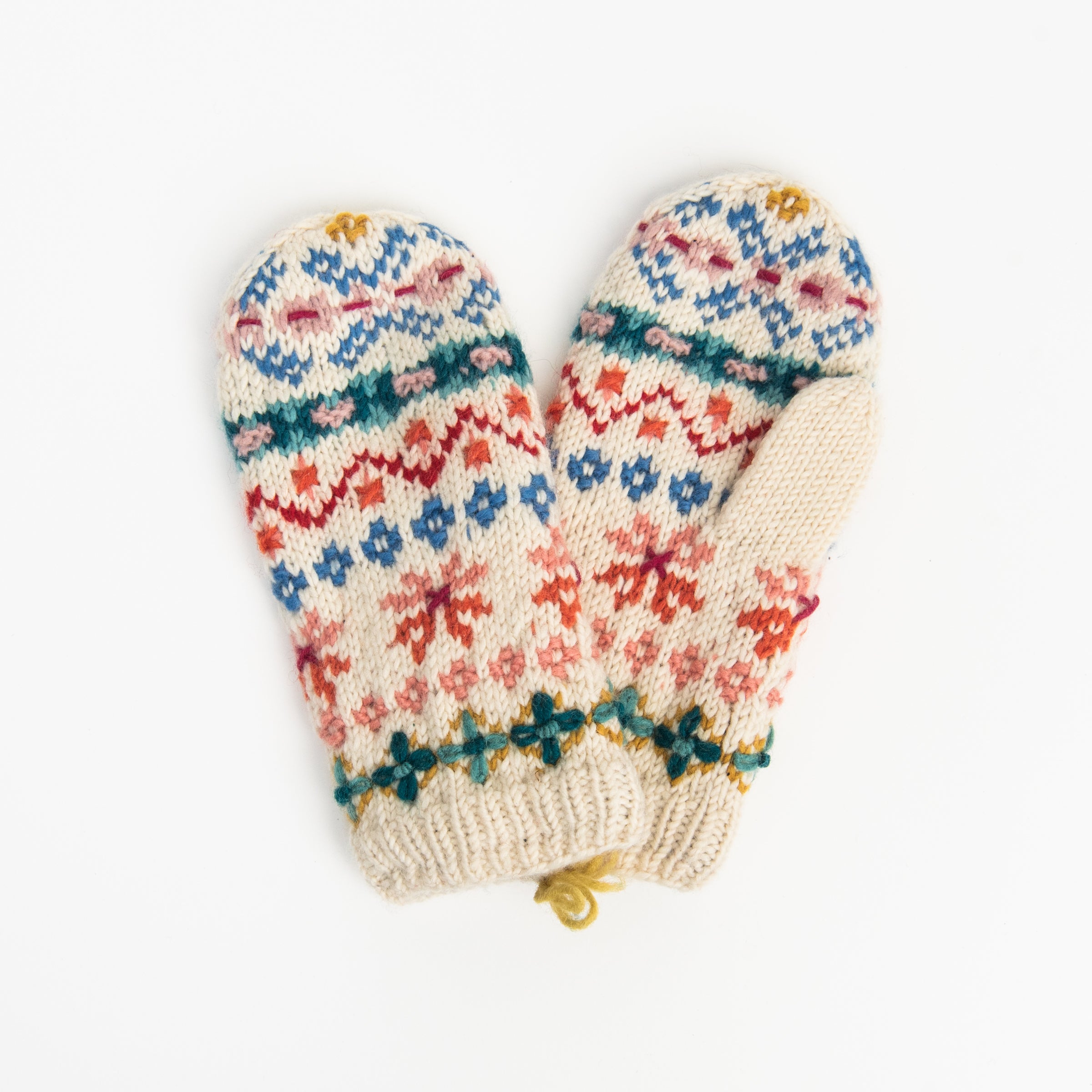 River Mittens in Natural on a white background at Addison West