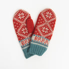 Novelty Nordic Mitten in Tomato on a white background at Addison West