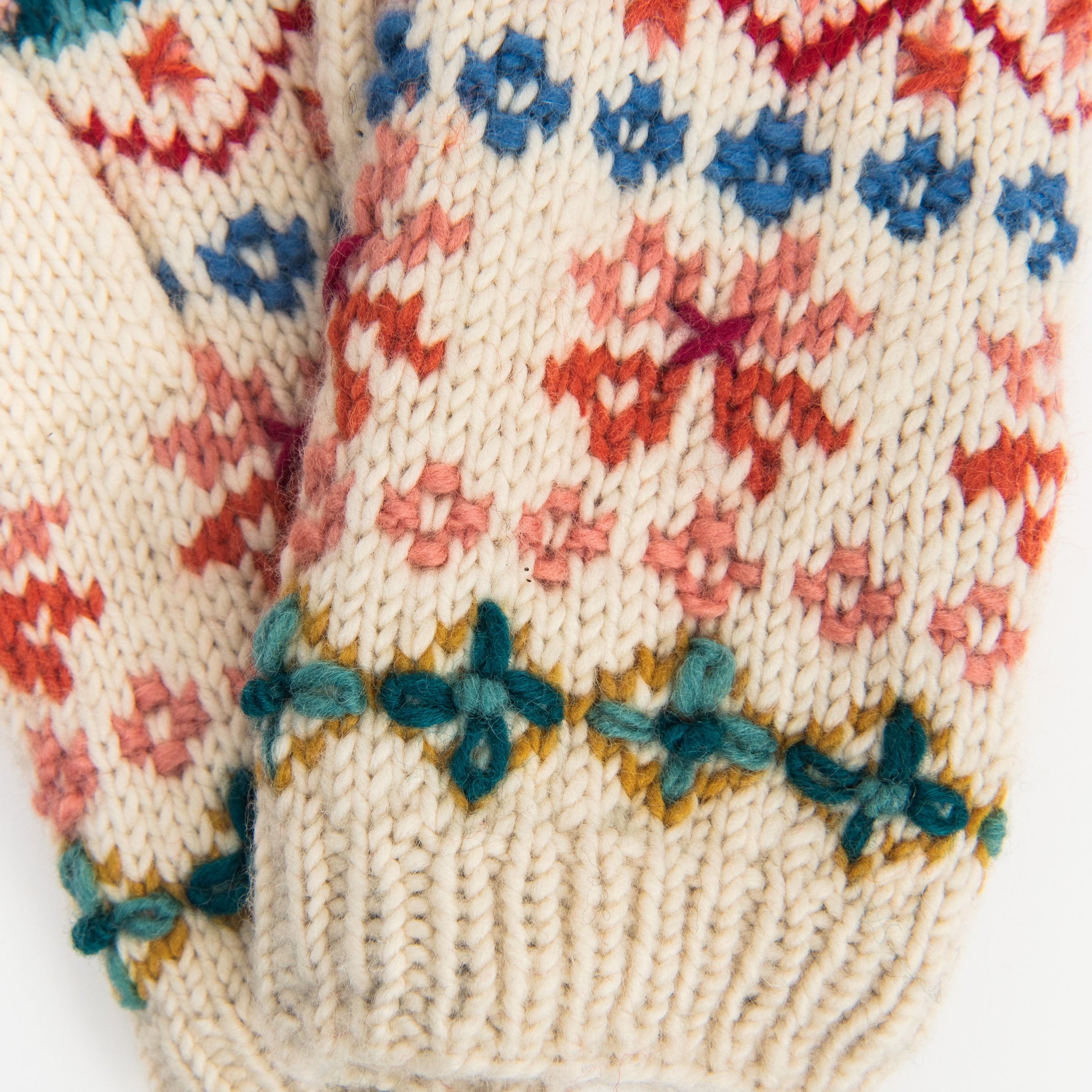 River Mittens in Natural on a white background at Addison West