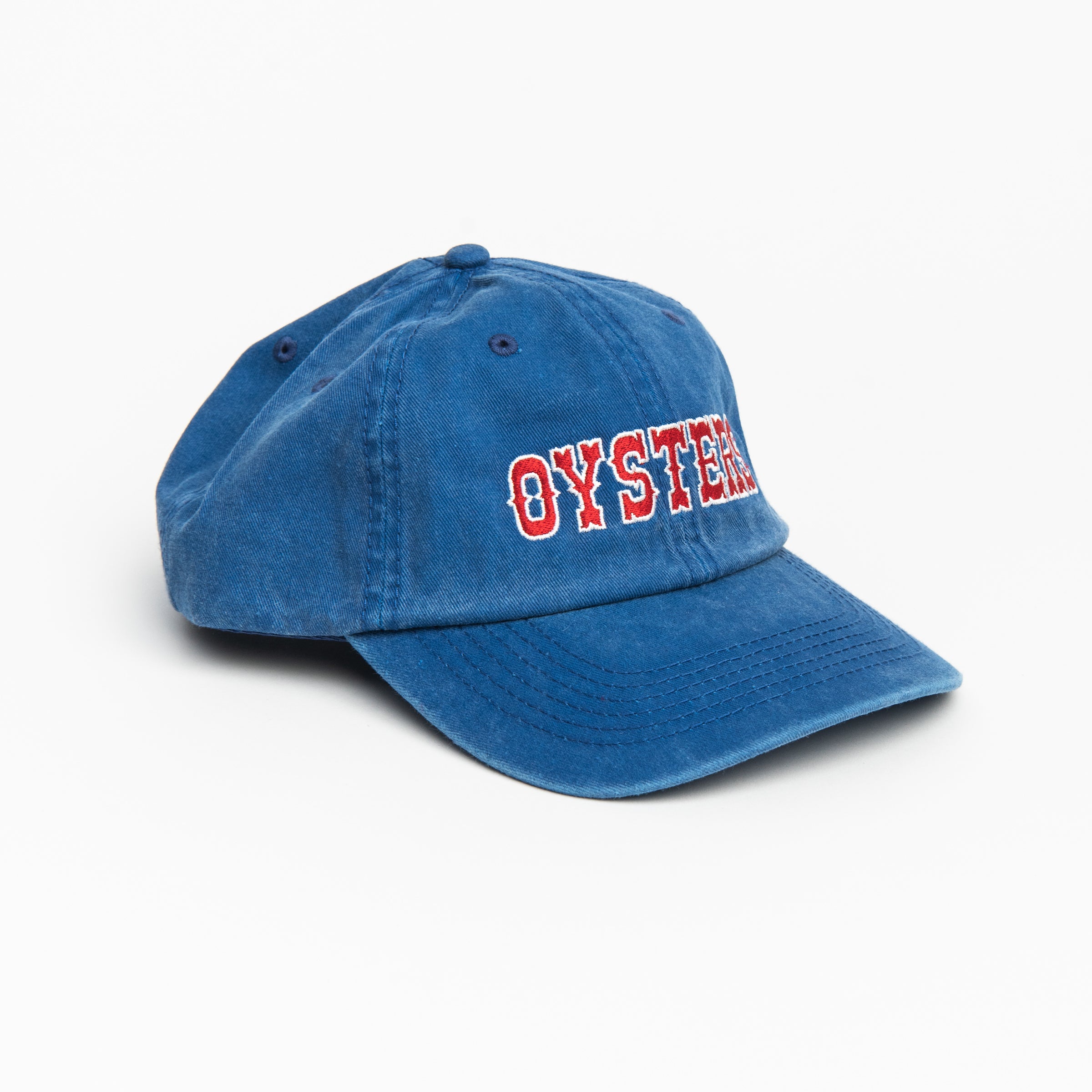 Hot Dog Baseball Hat, Red on a white background at Addison West on a white background at Addison West