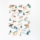 Holiday Ski Dogs Tea Towel on a white background at Addison West