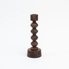 Woodspun Candle Holder on a white background at Addison West