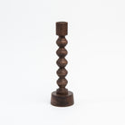 Woodspun Candle Holder on a white background at Addison West