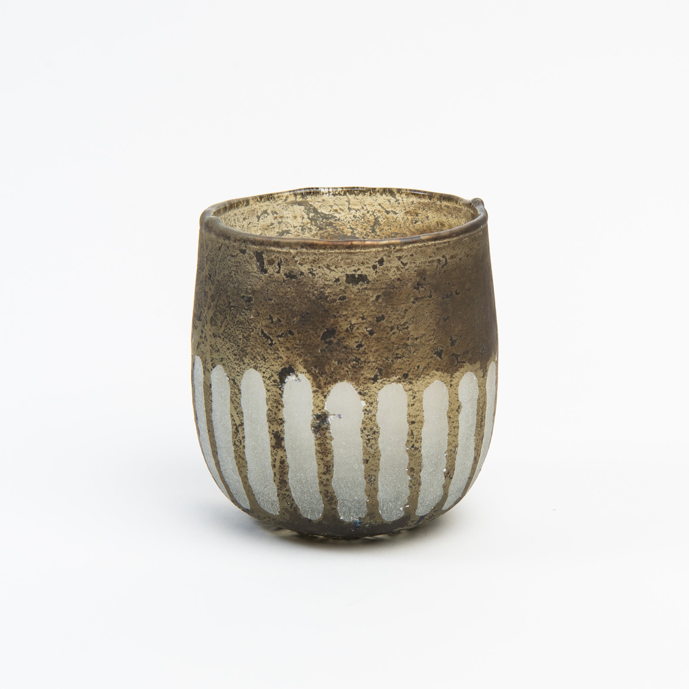 Smoke Etched Votive on a white background at Addison West