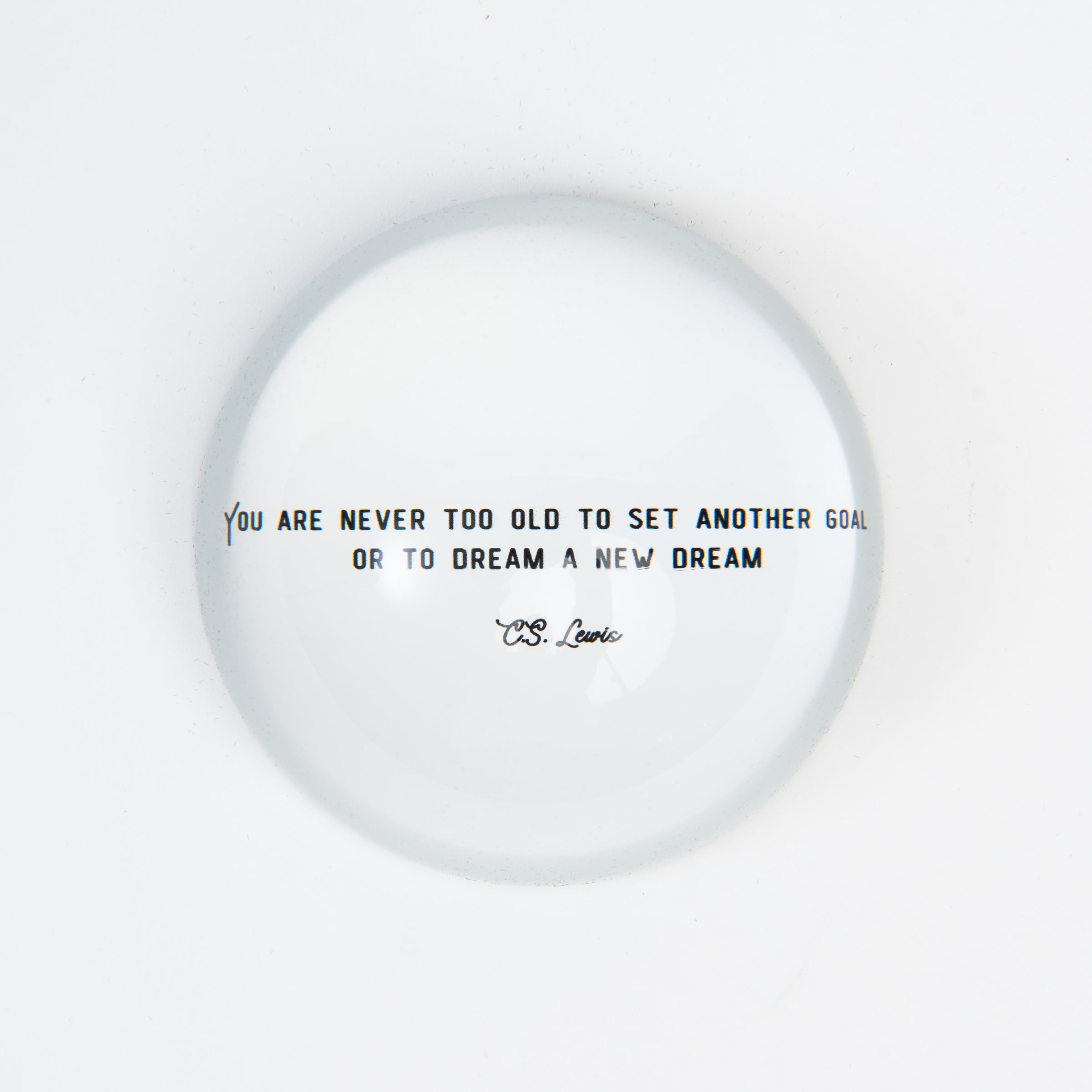 C.S. Lewis Quote Paperweight on a white background at Addison West