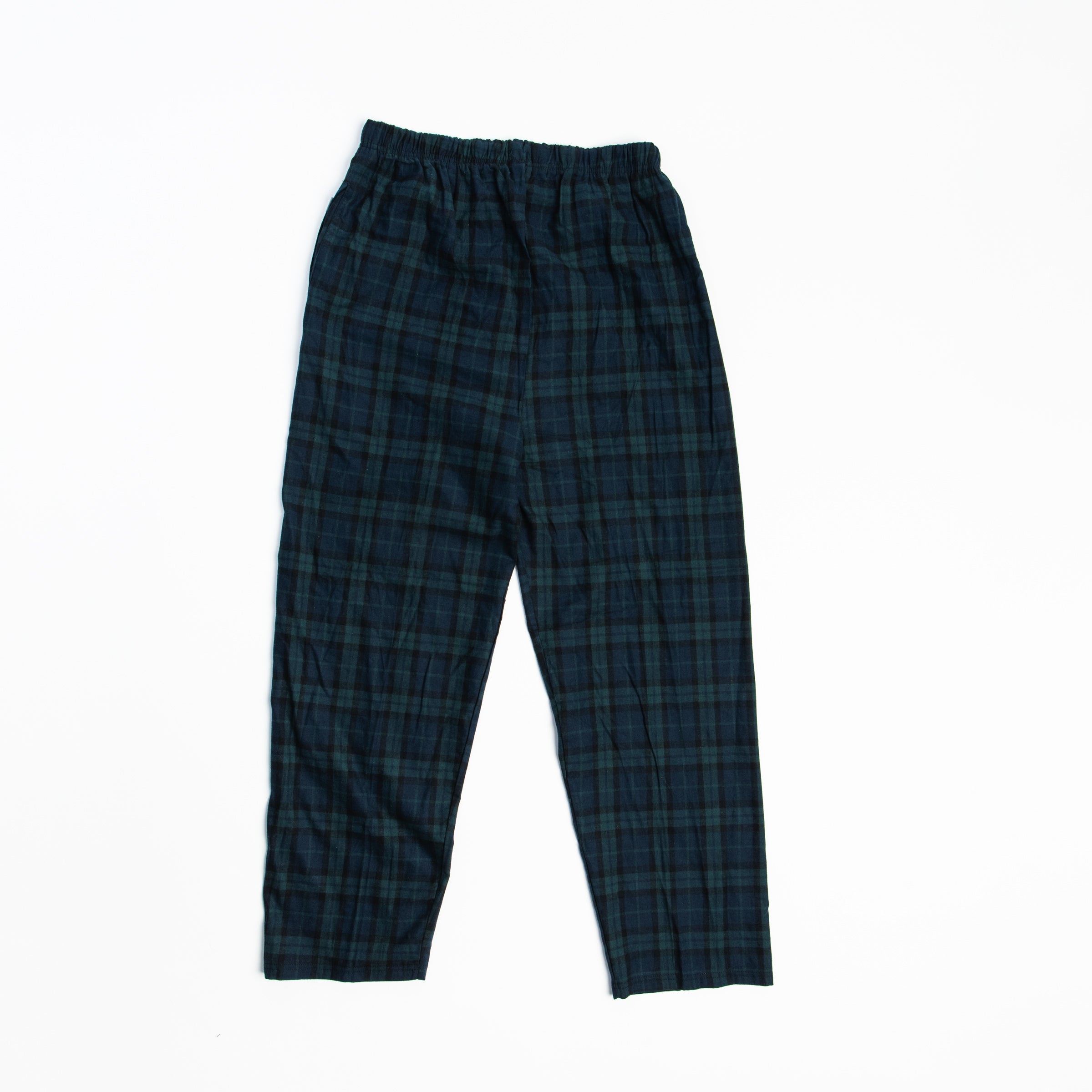 Back of SKI VT Men's Flannel Pant in Scottish Tartan Plaid on a white background at Addison West
