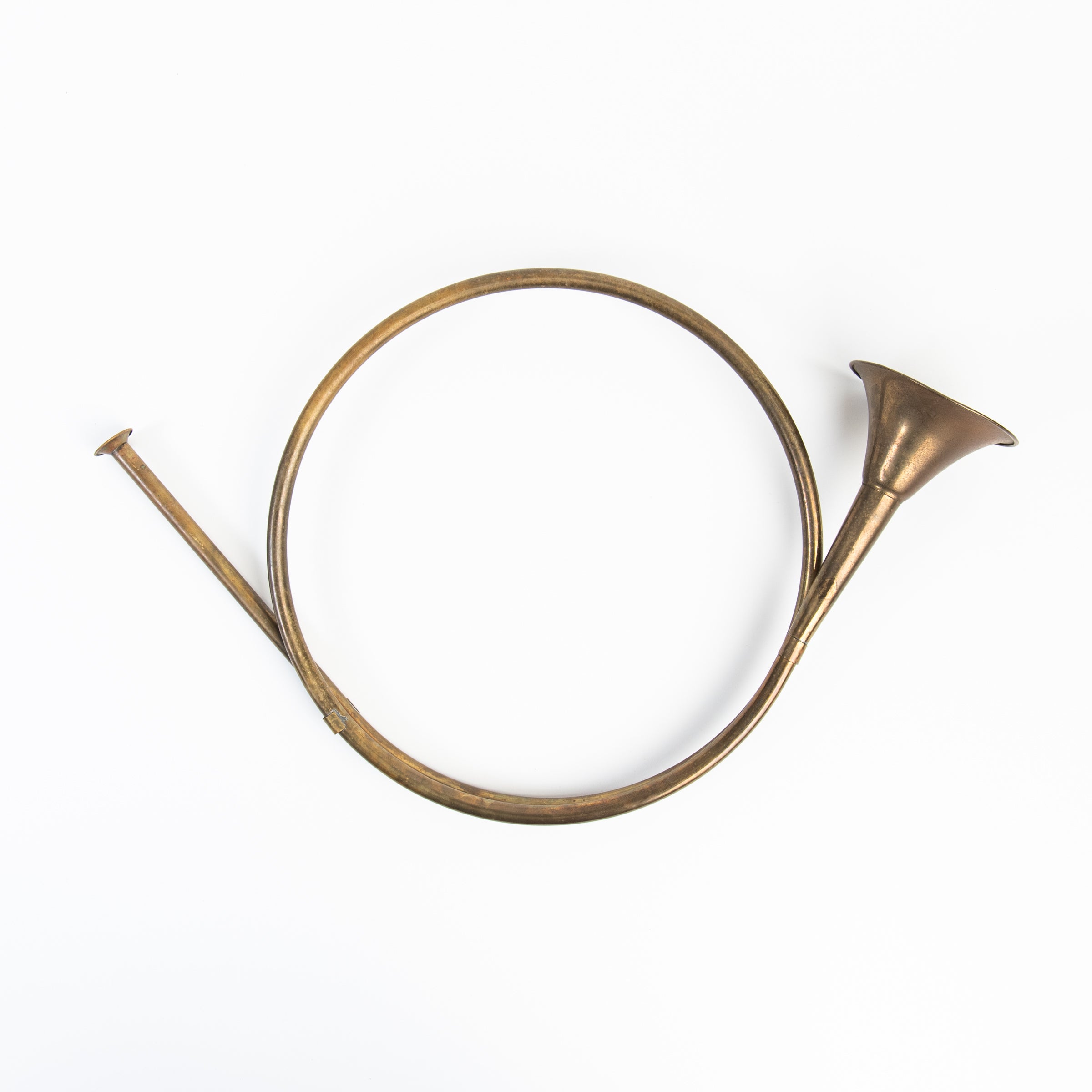 Vintage French Horn on a white background at Addison West