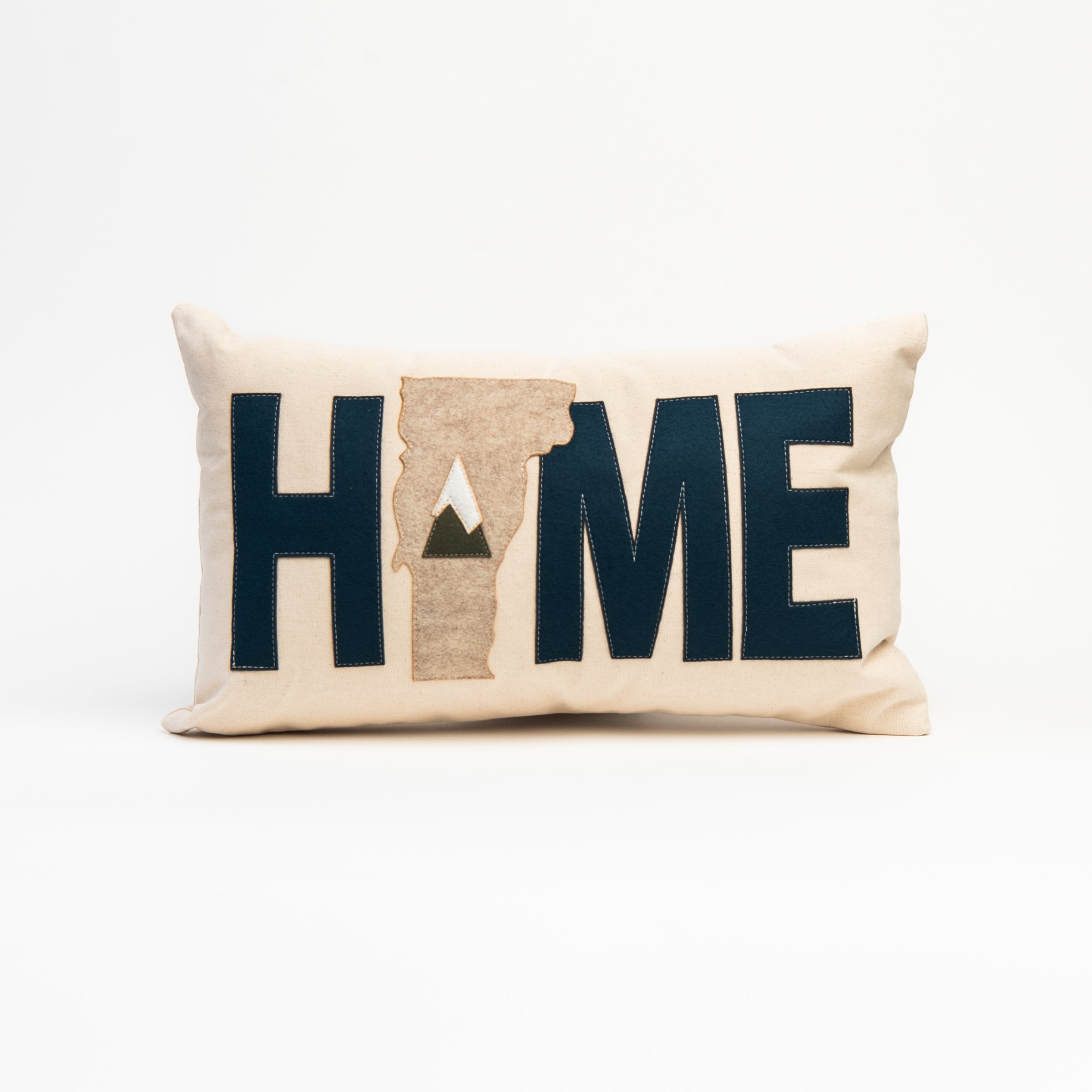 Home in Vermont Pillow on a white background at Addison West