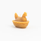 Handmade Vintage Hen Beeswax Candle in Natural on a white background at Addison West