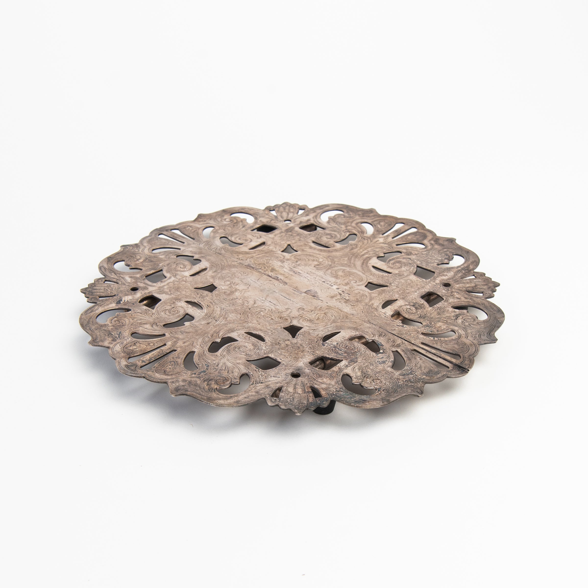 Vintage Silver Trivet #2 on a white background at Addison West