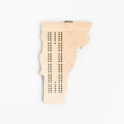 Maple Landmark Vermont Cribbage Board on a white background at Addison West