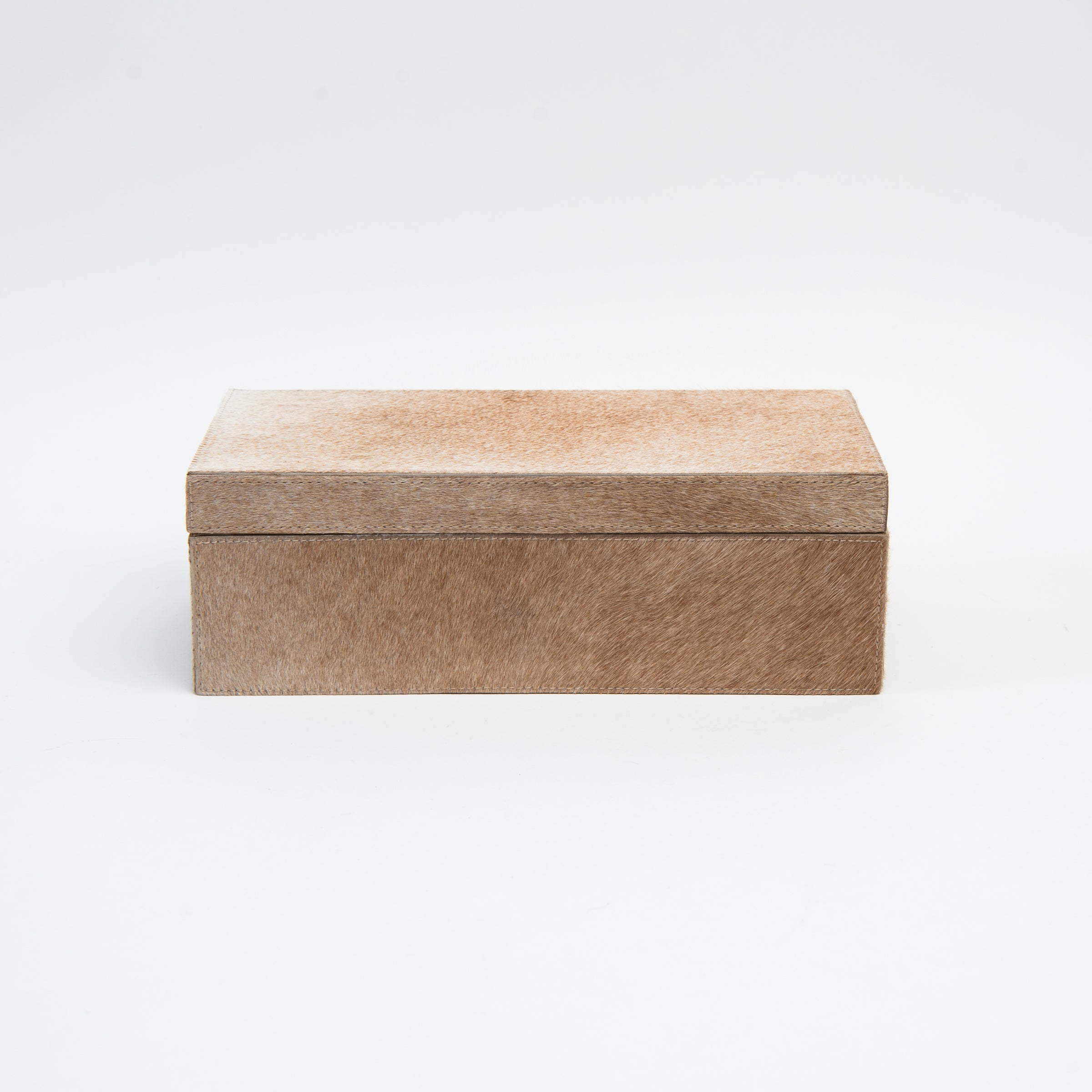 Medium Harrington Hide Box on a white background at Addison West
