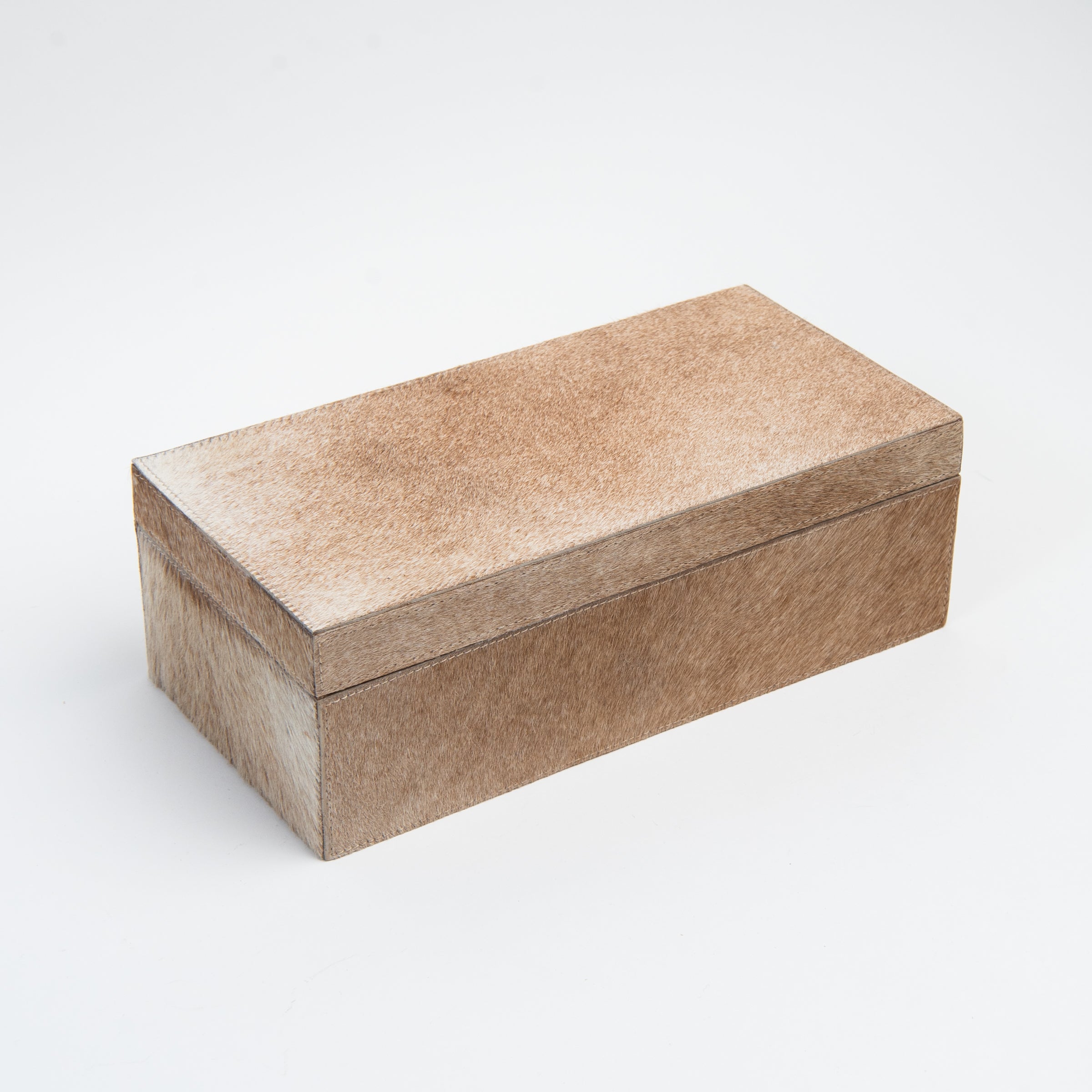 Medium Harrington Hide Box on a white background at Addison West