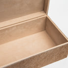 Close up of Medium Harrington Hide Box on a white background at Addison West
