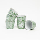 Mini Countryside Cachepots in Green on a white background at Addison West