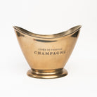 Brass Patina Ice Bucket on a white background at Addison West