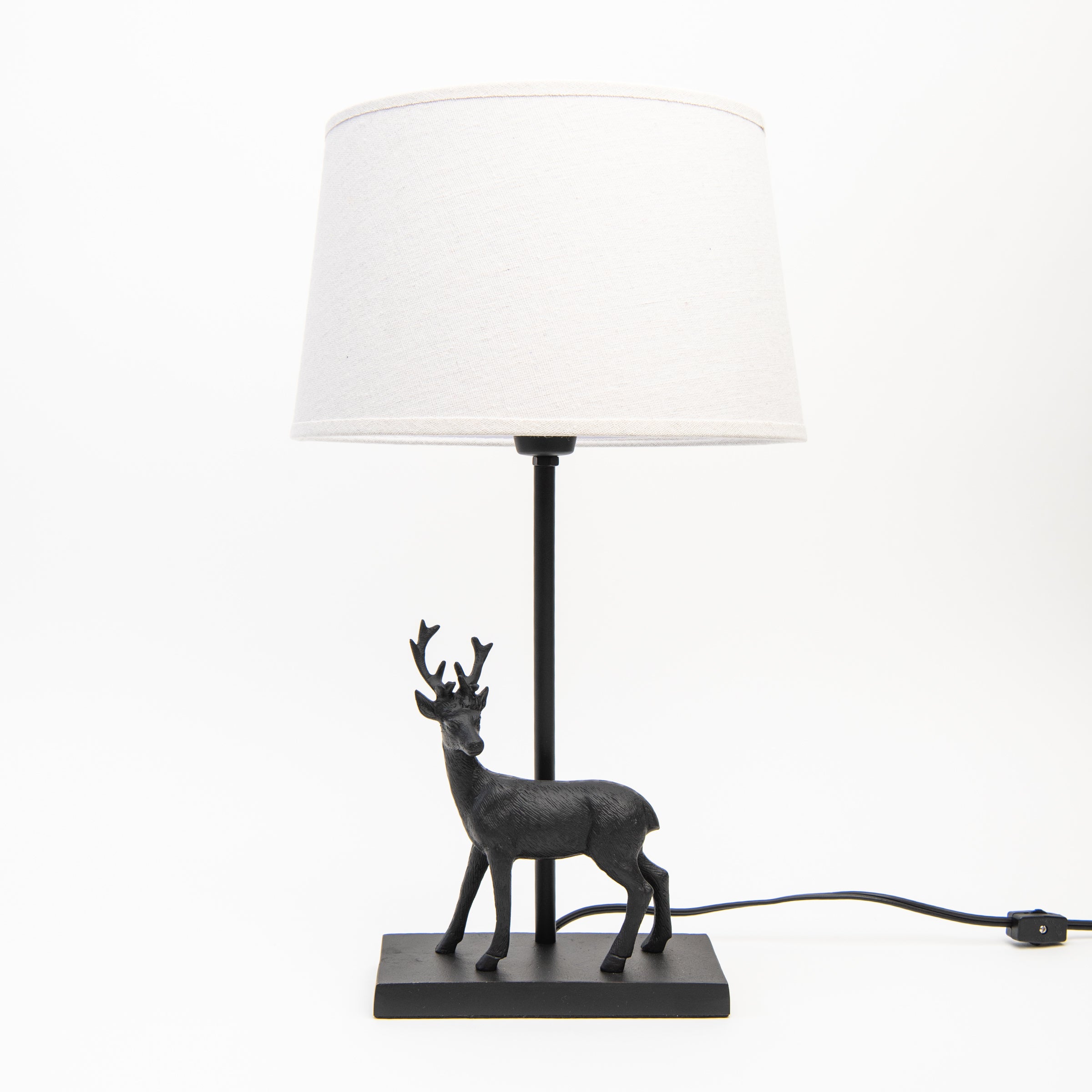 Bronze Deer Lamp on a white background at Addison West