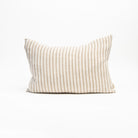 Pinstripe Linen Lumbar Pillow on a white background at Addison West